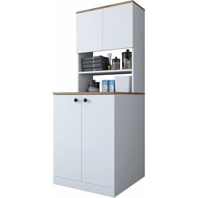 Hanah Home Valnød Vaskemaskine Skab - KD102 - Opbevaringsplads Hanah Home Valnød Vaskemaskine Skab - KD102 - Opbevaringsplads