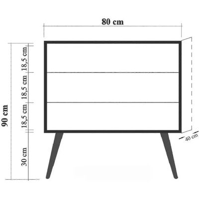 Hanah Home City Brun - 80x89x40cm - Soveværelsesopbevaring Hanah Home City Brun - 80x89x40cm - Soveværelsesopbevaring