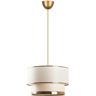 Vente-unique Gold Beigefarbene Metall-Deckenleuchte - 30x65 cm Vente-unique Gold Beigefarbene Metall-Deckenleuchte - 30x65 cm