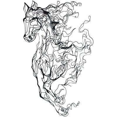 Wallity APT724 - Horse Line Art Wall Accessories Wallity APT724 - Horse Line Art Wall Accessories