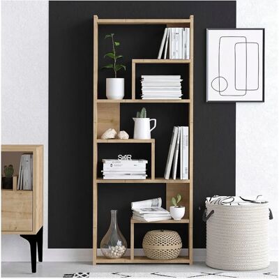 Hanah Home Megg Bücherregal - Eiche - Modern - 150x60x15cm - Regal Hanah Home Megg Bücherregal - Eiche - Modern - 150x60x15cm - Regal