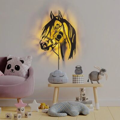 Opviq Lampada da Parete Cavallo - Lampada elegante con motivo di cavallo - Lampada da parete Opviq Lampada da Parete Cavallo - Lampada elegante con motivo di cavallo - Lampada da parete