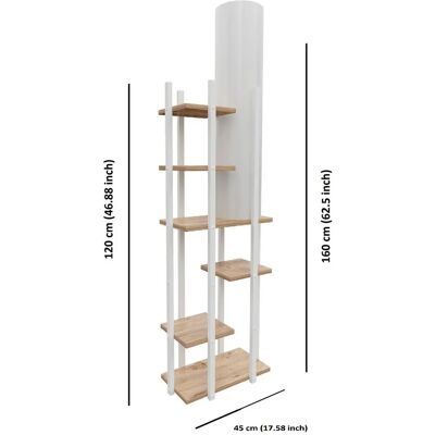 FullHouse - 390FLH2156 - Alb - 160cm - Lampa de podea FullHouse - 390FLH2156 - Alb - 160cm - Lampa de podea