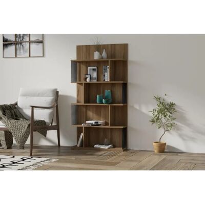 Hanah Home Alex Étagère en noyer - Bibliothèque Hanah Home Alex Étagère en noyer - Bibliothèque