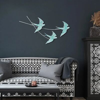Wallity Rosemarie Metal Wall Decor - White - Wall Decor Wallity Rosemarie Metal Wall Decor - White - Wall Decor