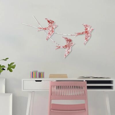 Wallity Rosemarie - Metalen muurdecoratie wit/rood Wallity Rosemarie - Metalen muurdecoratie wit/rood