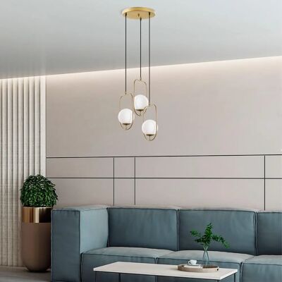 Opviq Model 13448 Lustru auriu - Lampa suspendată Opviq Model 13448 Lustru auriu - Lampa suspendată