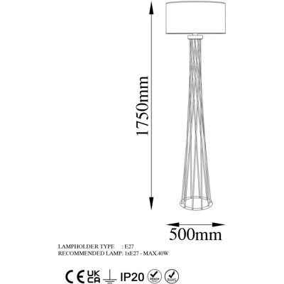 Opviq Staande Lamp - E27 Max 40W Opviq Staande Lamp - E27 Max 40W