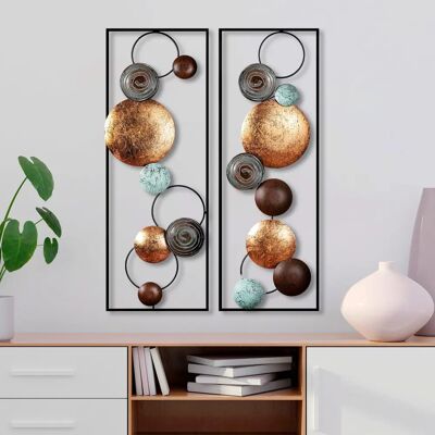 Accesorios decorativos de pared de metal texturizado Wallity - Decoración mural Accesorios decorativos de pared de metal texturizado Wallity - Decoración mural