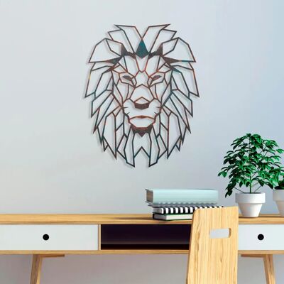 Wallity Lion Metal Wall Decor - 40x50cm - Handmade, Unique Design Wallity Lion Metal Wall Decor - 40x50cm - Handmade, Unique Design