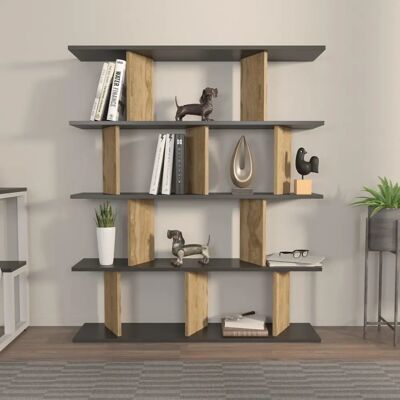 Hanah Home Davian Schwarz Eiche Bücherregal - Bücherregal Hanah Home Davian Schwarz Eiche Bücherregal - Bücherregal