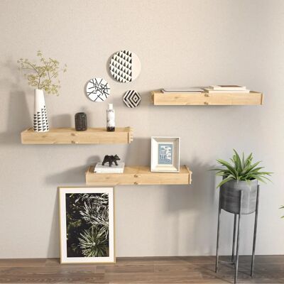 Hanah Home Adalee Eichen Wandregal - Wandregal Hanah Home Adalee Eichen Wandregal - Wandregal