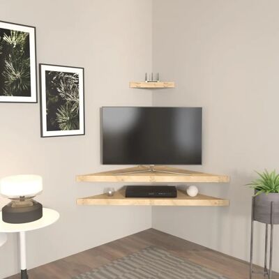 Hanah Home Meuble TV Chêne Mensi - Rangements modernes salon Hanah Home Meuble TV Chêne Mensi - Rangements modernes salon