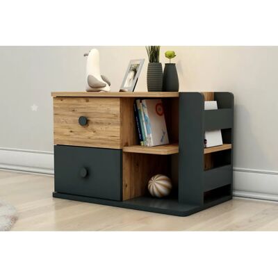 Woody Fashion - 550ARN2604 - Anthrazit - Nachttisch Woody Fashion - 550ARN2604 - Anthrazit - Nachttisch