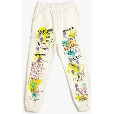 Koton Pantalons de survêtement pour filles Ecru - Pantalons de survêtement Koton Pantalons de survêtement pour filles Ecru - Pantalons de survêtement