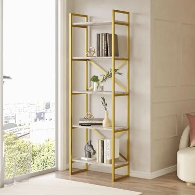 Hanah Home Vg3-Regal - Offener Rücken, Metallfüße, 175x58x30cm Hanah Home Vg3-Regal - Offener Rücken, Metallfüße, 175x58x30cm