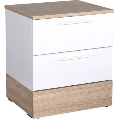 Aurora Carvalho och Vit Sängbord - Modern Design Aurora Carvalho och Vit Sängbord - Modern Design