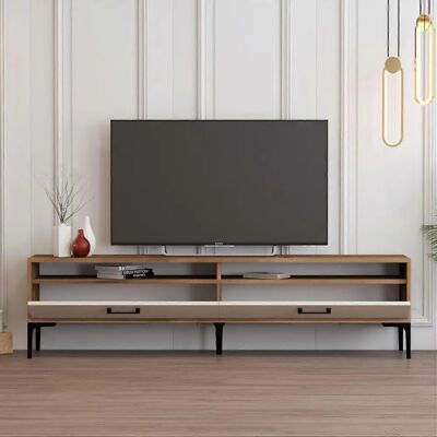 Hanah Home Istanbul Meuble TV Crème Noix - Meuble TV - Publicité Hanah Home Istanbul Meuble TV Crème Noix - Meuble TV - Publicité