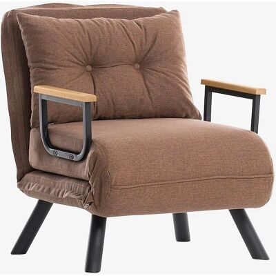 Atelier del Sofa Sando Hellbraune 1-Sitzer Schlafsofa Atelier del Sofa Sando Hellbraune 1-Sitzer Schlafsofa