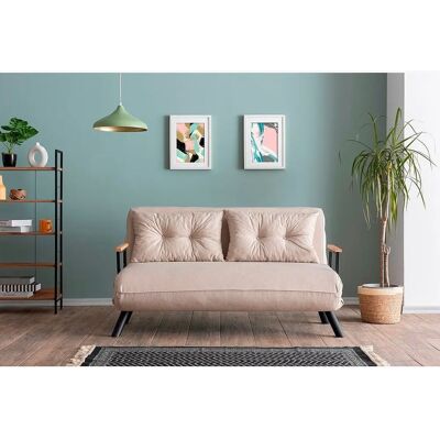 Homeroom Yolanda Metall Beige Sovesofa - Sovesofa Homeroom Yolanda Metall Beige Sovesofa - Sovesofa