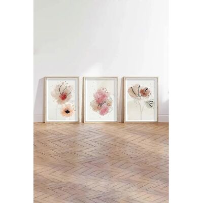 Wallity Pictură decorativă MDF înrămată - 3 Bucăți - 50 x 70 - Artă Wallity Pictură decorativă MDF înrămată - 3 Bucăți - 50 x 70 - Artă
