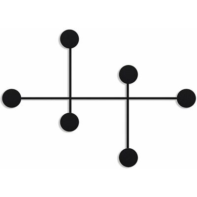 Perchero de pared Wallxpert ALC-X8214 - Montaje en pared - Negro Perchero de pared Wallxpert ALC-X8214 - Montaje en pared - Negro