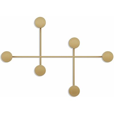 Wallxpert ALC-X8543 Kleiderbügel - Wandmontiert - 6 Haken - Gold Wallxpert ALC-X8543 Kleiderbügel - Wandmontiert - 6 Haken - Gold
