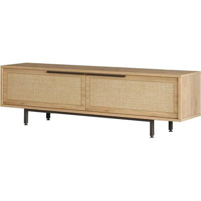 Menzzo TV-Möbel Evelis - 2 Türen, Cane-Design, 160cm Menzzo TV-Möbel Evelis - 2 Türen, Cane-Design, 160cm