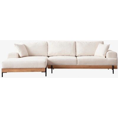Homitis Hjørnesofa - Tan Left - Hvid - Sofa med chaiselong - Homeroom Homitis Hjørnesofa - Tan Left - Hvid - Sofa med chaiselong - Homeroom