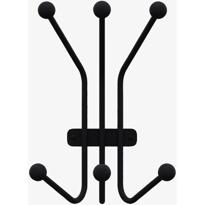 Umeraș Metalic pentru Perete Hanah Home - Negru - 23x13cm - Capacitate 10kg Umeraș Metalic pentru Perete Hanah Home - Negru - 23x13cm - Capacitate 10kg