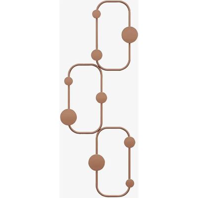 Hanah Home Metallisk Vægkrog - Kobber - 28x70 cm - 10kg Kapacitet Hanah Home Metallisk Vægkrog - Kobber - 28x70 cm - 10kg Kapacitet