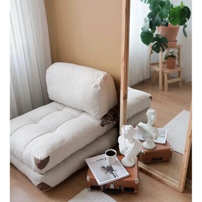 Atelier del Sofa 1-Sitzer Klapp-Teddy Schlafsofa - Creme - Schlafsofa Atelier del Sofa 1-Sitzer Klapp-Teddy Schlafsofa - Creme - Schlafsofa