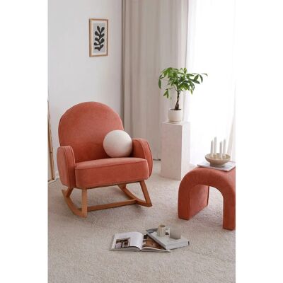 Hanah Home Vingestol - Rød - Fløyel - 91x78x75cm - Stol Hanah Home Vingestol - Rød - Fløyel - 91x78x75cm - Stol