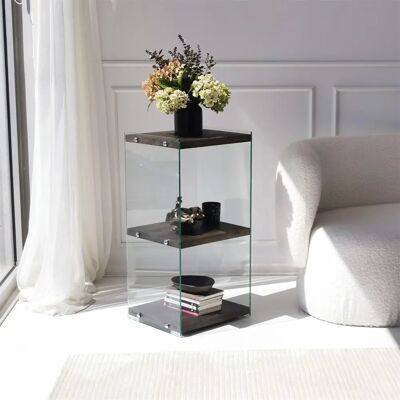 Hanah Home Aqua 2 Bibliotecă din Lemn Masiv & Sticlă - Bibliotecă Hanah Home Aqua 2 Bibliotecă din Lemn Masiv & Sticlă - Bibliotecă