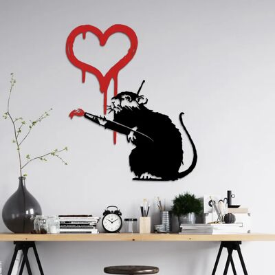 Wallity Banksy Metal Wall Accessory - Wall Accessory Wallity Banksy Metal Wall Accessory - Wall Accessory