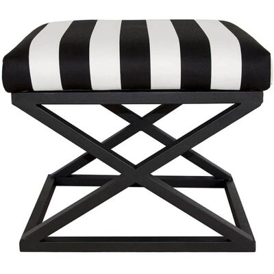 Atelier del Sofa Puff Capraz - Schwarz, Weiß - Kunstleder Hocker Atelier del Sofa Puff Capraz - Schwarz, Weiß - Kunstleder Hocker