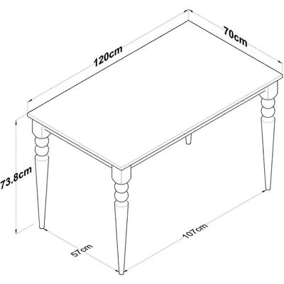 Hanah Home Mesa JA104 - Mesa de comedor Hanah Home Mesa JA104 - Mesa de comedor