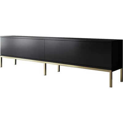 Hanah Home Jetta Estantería para TV negra - Mueble de medios Hanah Home Jetta Estantería para TV negra - Mueble de medios