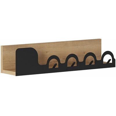 Woody Fashion 855DTE5150 Kleiderständer - Wandmontage, 4 Haken, Schwarz Holz Woody Fashion 855DTE5150 Kleiderständer - Wandmontage, 4 Haken, Schwarz Holz
