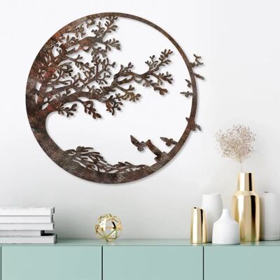 Decorazione da Parete in Metallo con Albero Ruggine - Wall Decor Decorazione da Parete in Metallo con Albero Ruggine - Wall Decor