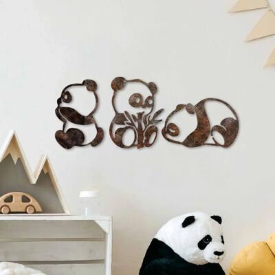 Wallity Rusty Panda - Dekoracyjny metalowy dodatek ścienny Wallity Rusty Panda - Dekoracyjny metalowy dodatek ścienny