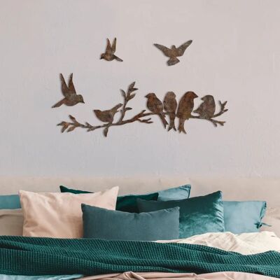 Wallity Accesorio de Pared de Metal Rusty Birds - Accesorio de Pared Wallity Accesorio de Pared de Metal Rusty Birds - Accesorio de Pared