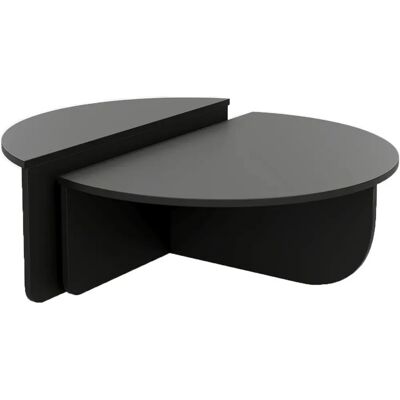 Hanah Home Modell L90 cm - 2 Couchtische - Schwarz Hanah Home Modell L90 cm - 2 Couchtische - Schwarz