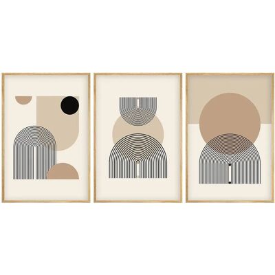 Wallity 693BSE4052 Pictură decorativă MDF înramată - Set de 3 Wallity 693BSE4052 Pictură decorativă MDF înramată - Set de 3