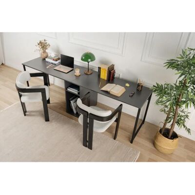 Hanah Home Bureau double study - Anthracite, Black - Publicité Hanah Home Bureau double study - Anthracite, Black - Publicité
