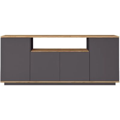 Vente-unique Lotula Kommode - 4 Türen, Push-System, 1 Regal Vente-unique Lotula Kommode - 4 Türen, Push-System, 1 Regal