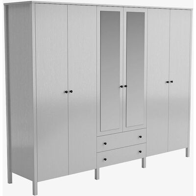 Hanah Selena Weiße Garderobe - 18mm MDF - Wandmontage Hanah Selena Weiße Garderobe - 18mm MDF - Wandmontage