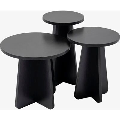 Ensemble de 3 petites tables Homitis - Noir - Publicité Ensemble de 3 petites tables Homitis - Noir - Publicité