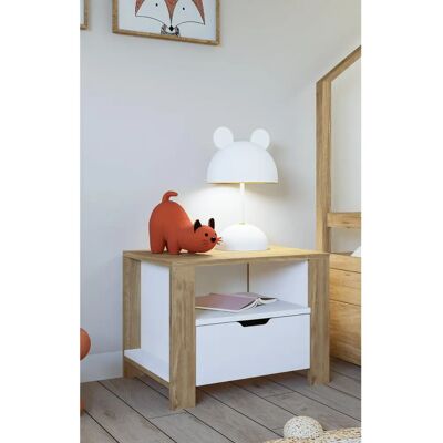 Hanah Home Nachttisch Ada - Melaminbeschichtete Spanplatte - 18mm - 60x42x45cm - Nachttisch Hanah Home Nachttisch Ada - Melaminbeschichtete Spanplatte - 18mm - 60x42x45cm - Nachttisch