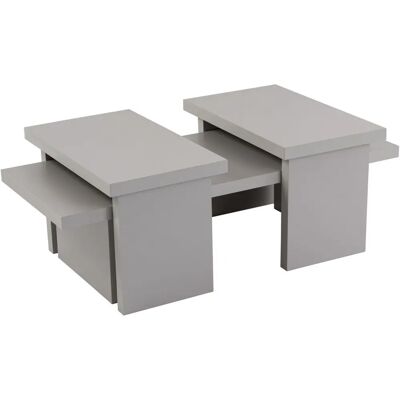 Hanah Home Table Basse Grise - Coffee Table - Publicité Hanah Home Table Basse Grise - Coffee Table - Publicité
